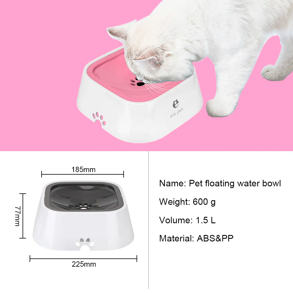 Anti-Überschwapp Wassertrinknapf für Hunde & Katzen – 1,5 L Slow Feeder