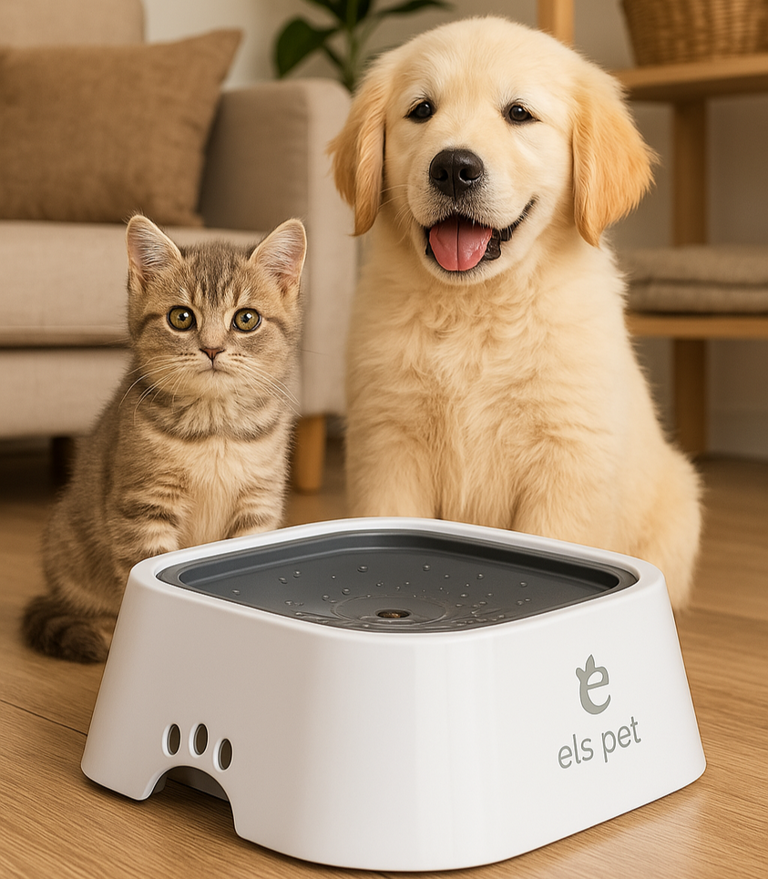 Anti-Überschwapp Slow Feeder Trinknapf für Hunde und Katzen 1,5L