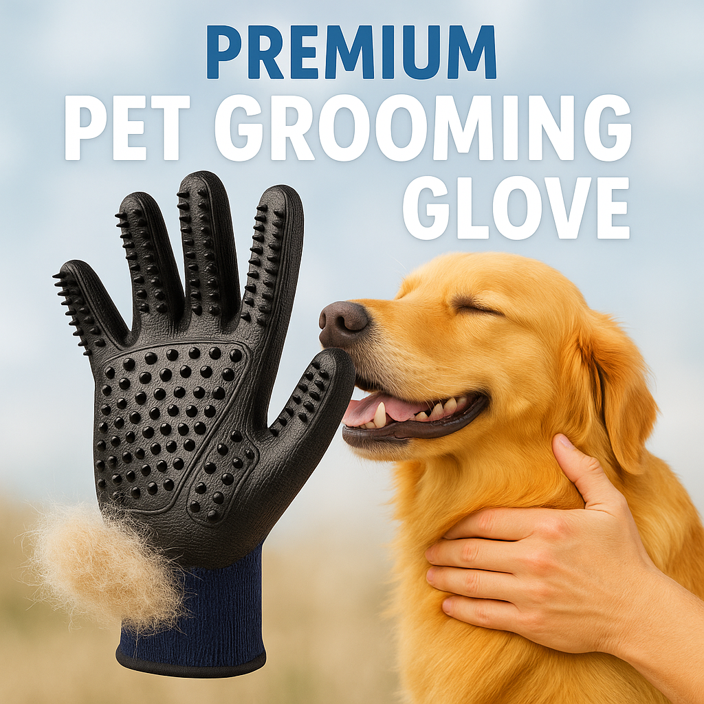 Premium Fellpflege-Handschuh mit Silikonborsten für Haustiere